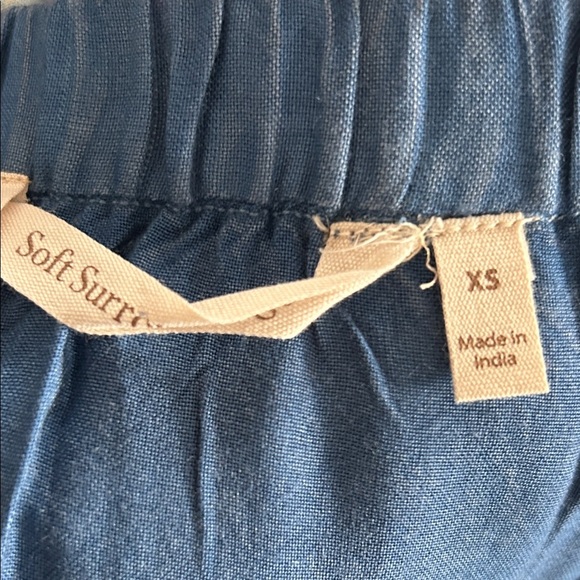 Soft Surroundings Navy Embroidered A-Line Skirt size XS NEW - Picture 5 of 5